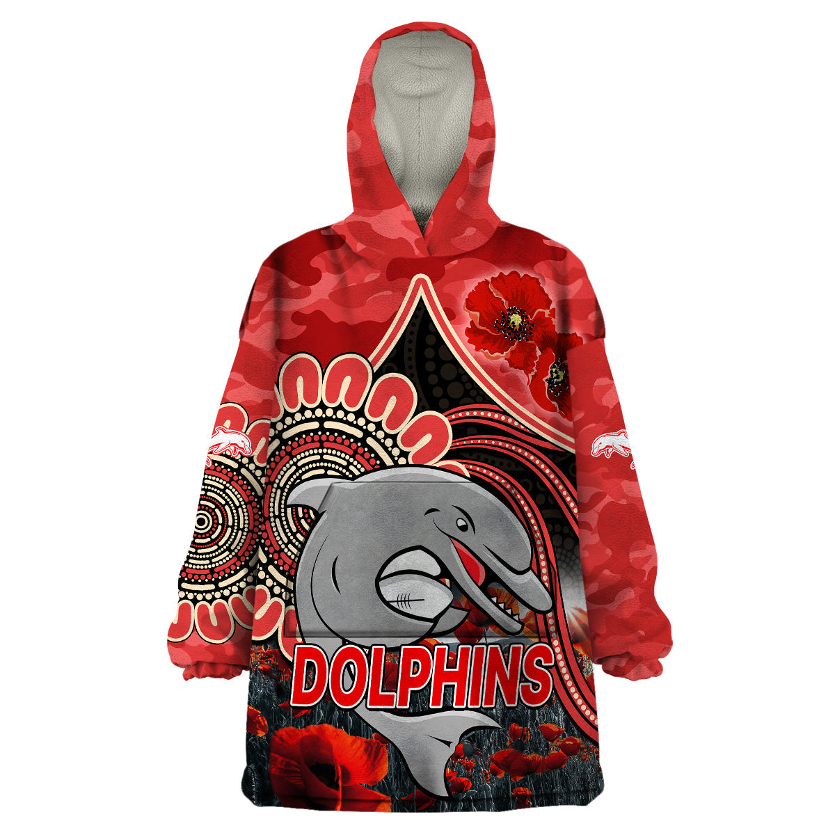 custom-personalised-nrl-anzac-redcliffe-dolphins-poppy-flowers-wearable-blanket-hoodie