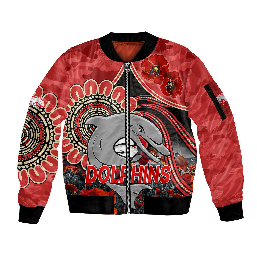 custom-personalised-nrl-anzac-redcliffe-dolphins-poppy-flowers-sleeve-zip-bomber-jacket