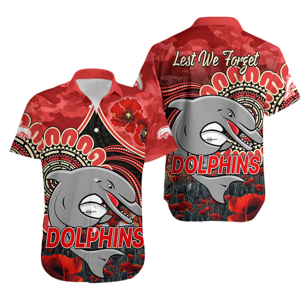 nrl-anzac-redcliffe-dolphins-poppy-flowers-hawaiian-shirt