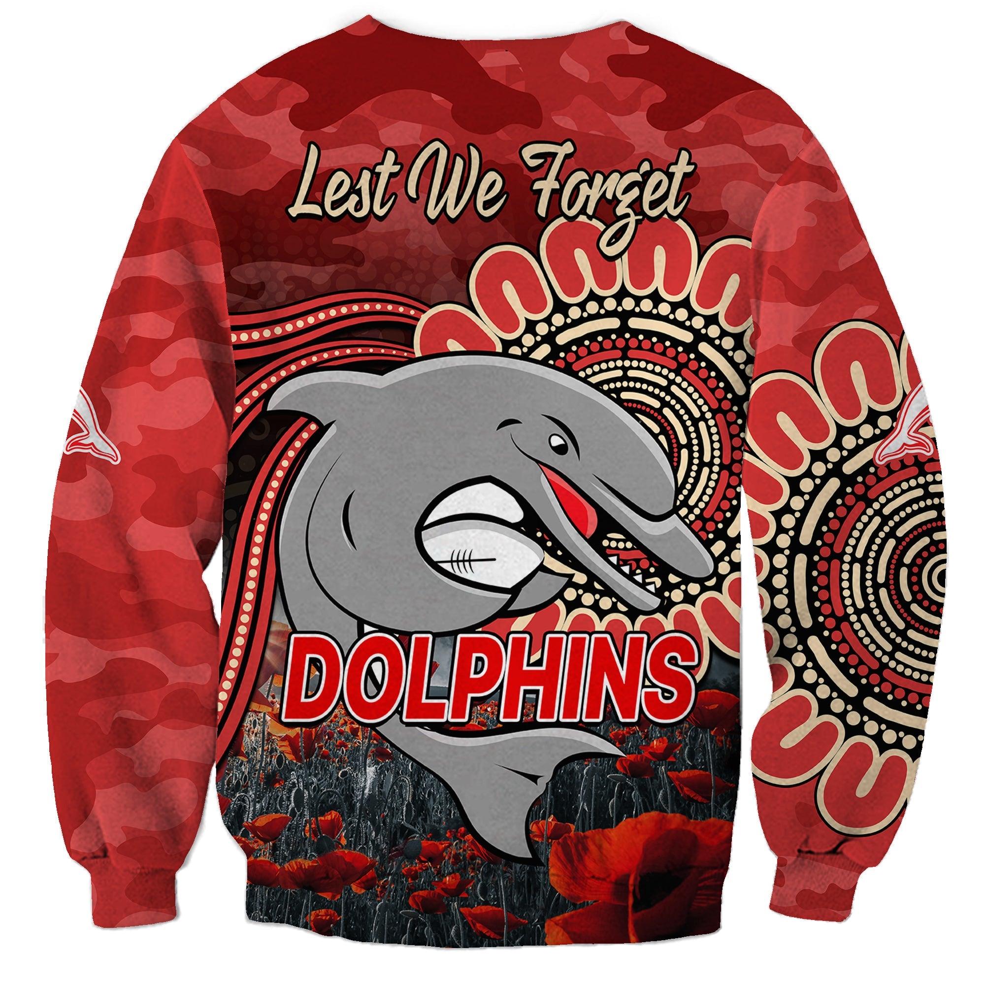 nrl-anzac-redcliffe-dolphins-poppy-flowers-sweatshirt