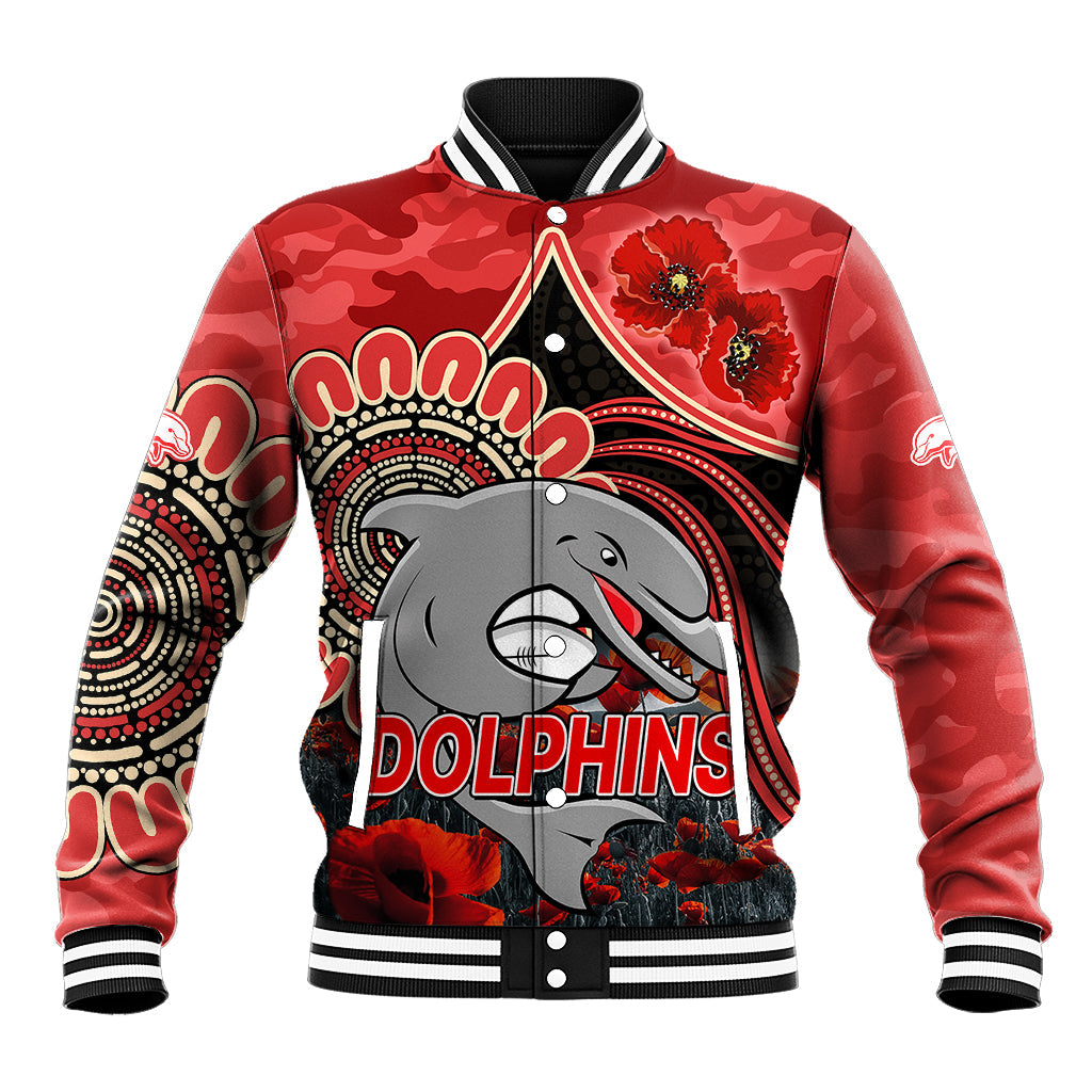 nrl-anzac-redcliffe-dolphins-poppy-flowers-baseball-jacket