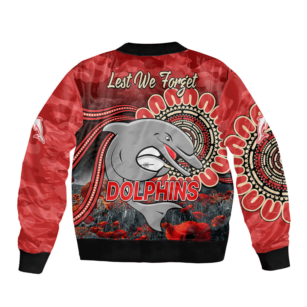 nrl-anzac-redcliffe-dolphins-poppy-flowers-sleeve-zip-bomber-jacket