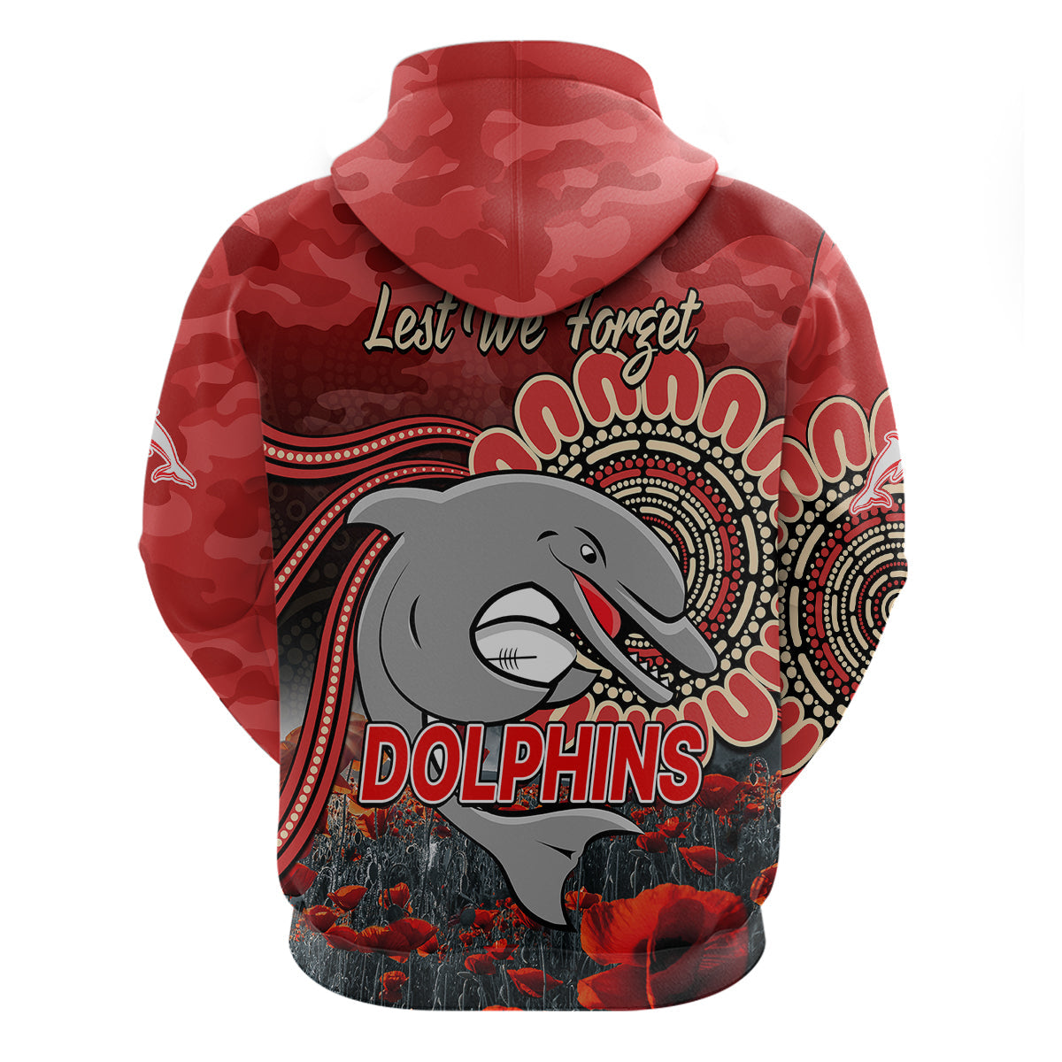 nrl-anzac-redcliffe-dolphins-poppy-flowers-hoodie