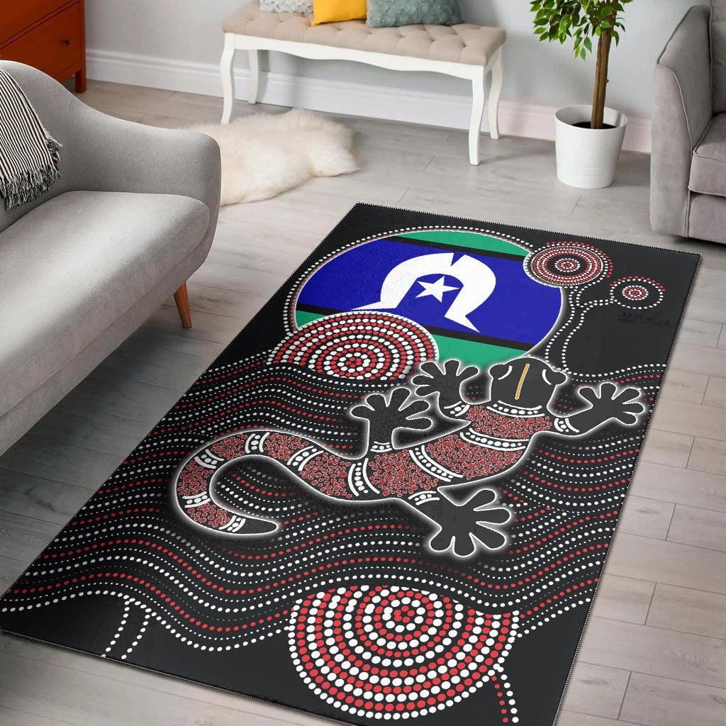 aboriginal-area-rug-aboriginal-gecko-with-torres-strait-islanders-flag