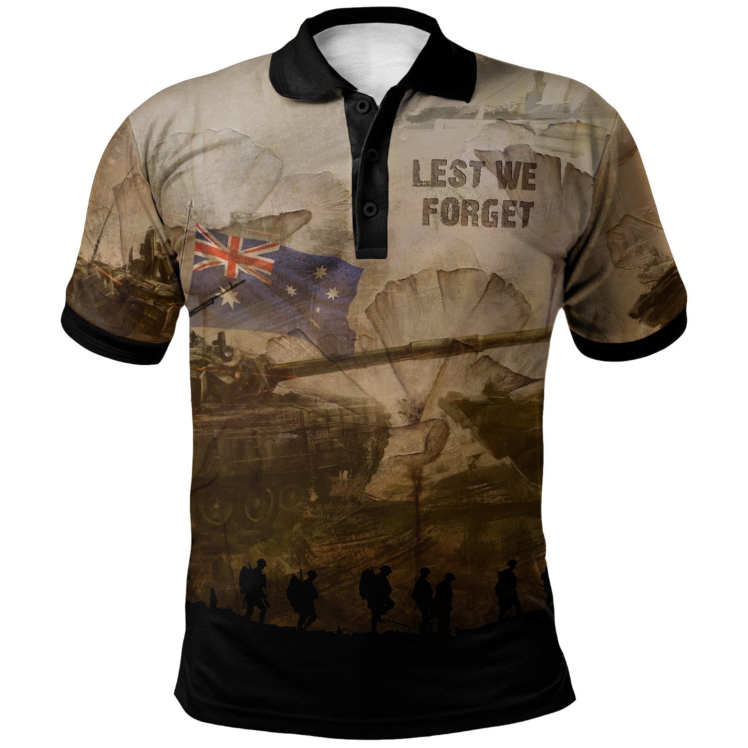 anzac-day-2021-polo-shirt-lest-we-forget-vintage-style