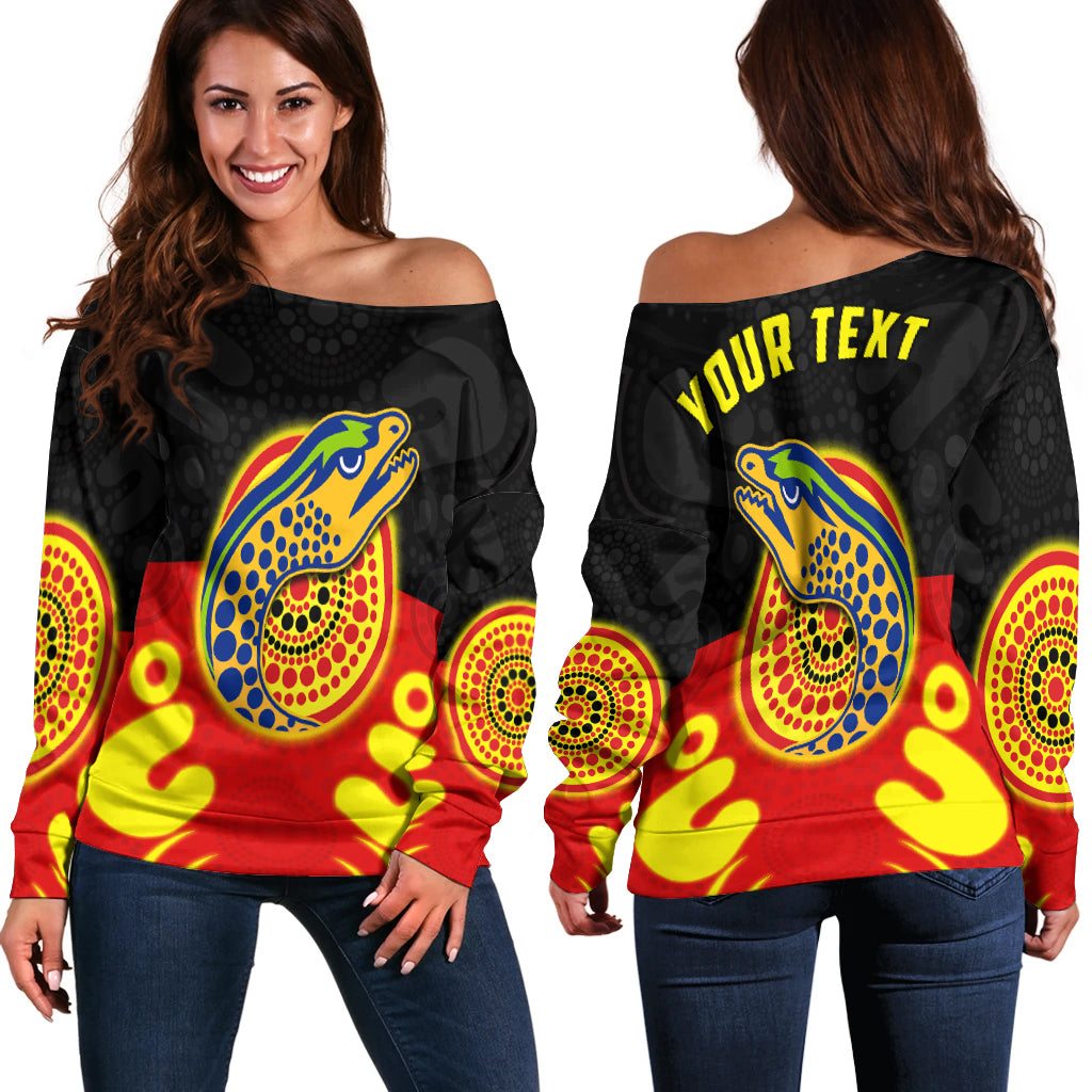 custom-personalised-eels-indigenous-off-shoulder-sweater-style-aboriginal-flag