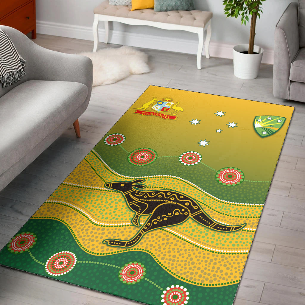 cricket-australia-area-rug-indigenous-kangaroo