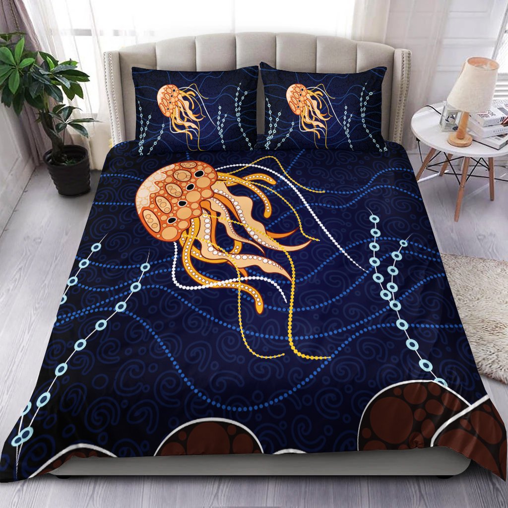 aboriginal-bedding-set-aboriginal-depicting-jellyfish