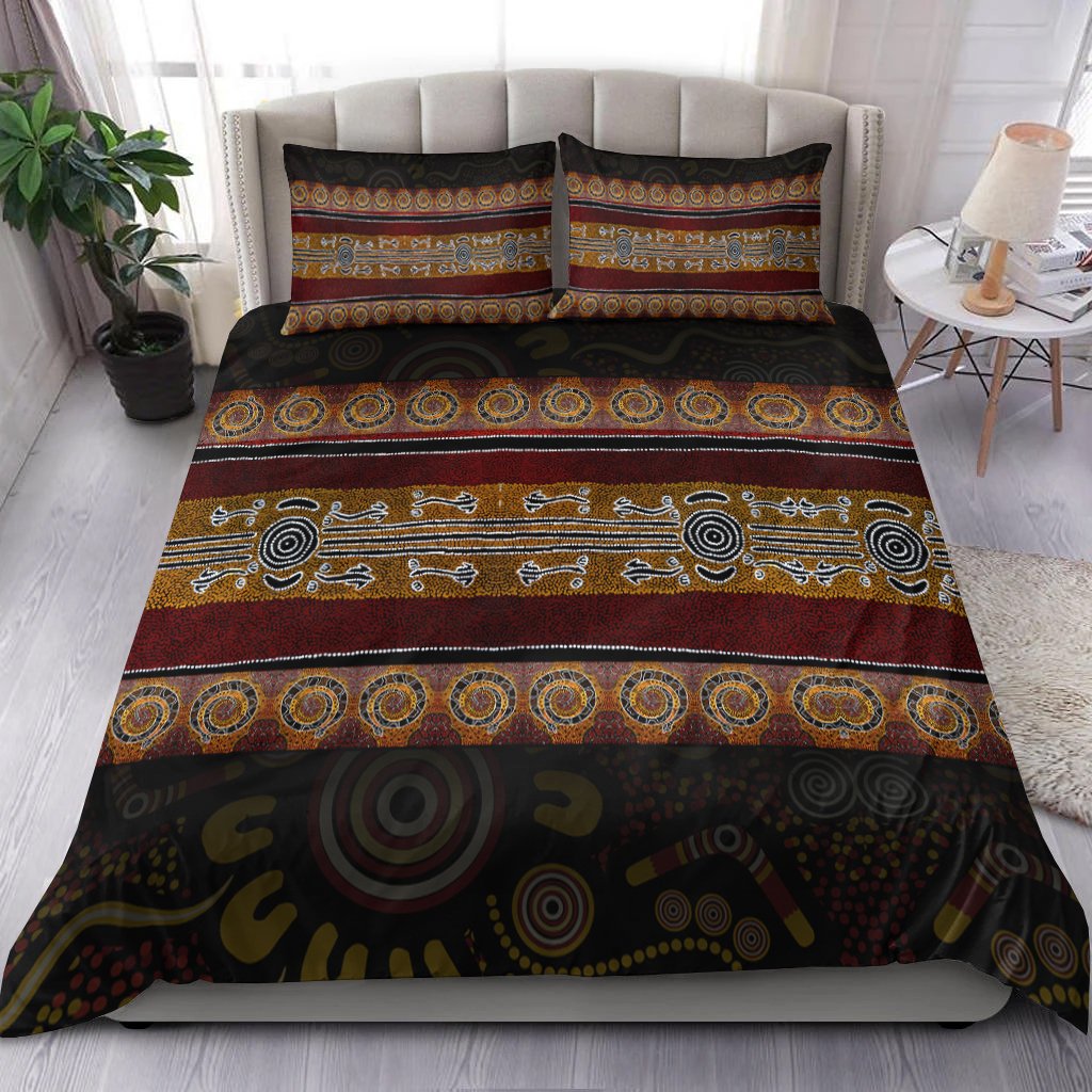 bedding-set-aboriginal-dot-panting-art-horizontal-lines