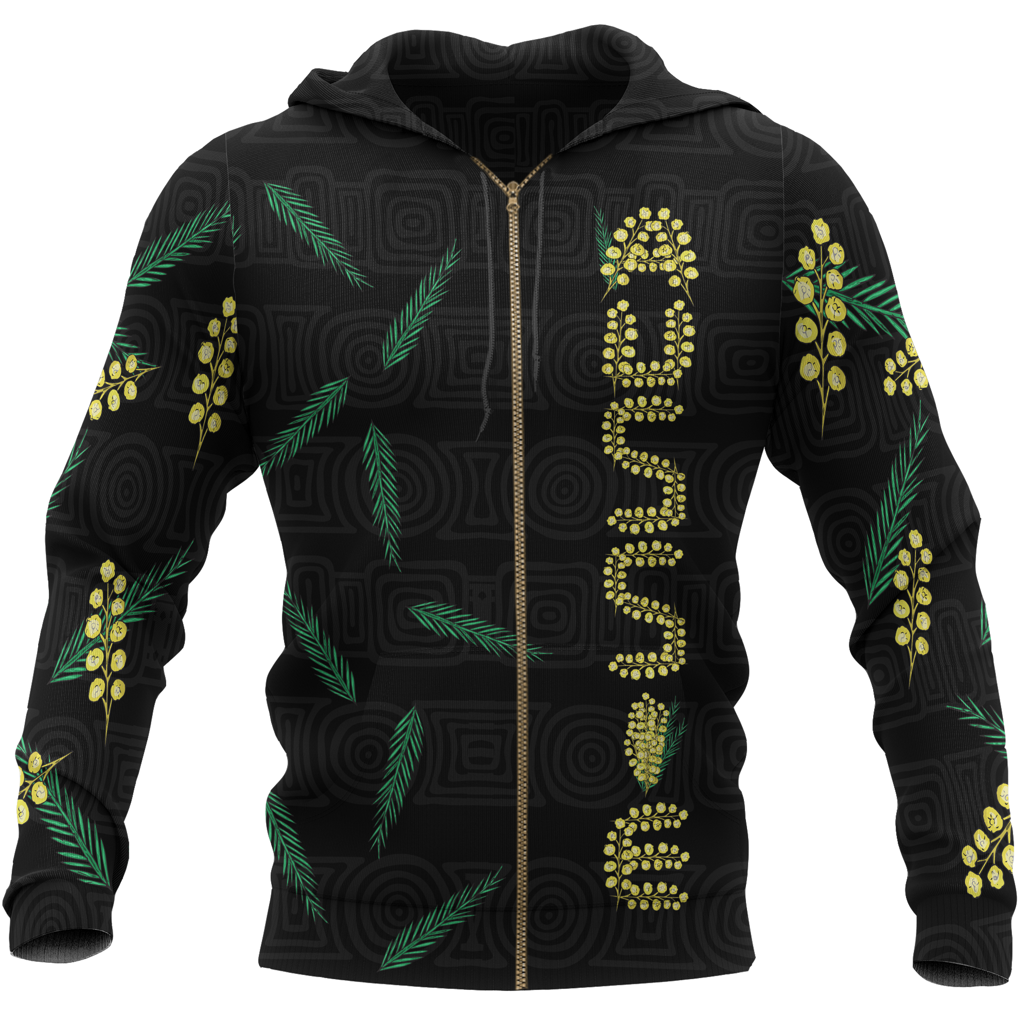 zip-up-hoodie-aussie-hoodie-golden-wattle-australian-coat-of-arms-unisex