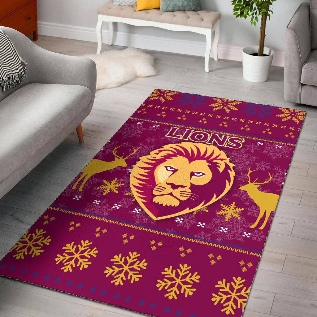 brisbane-lion-area-rug-christmas-ugly-style