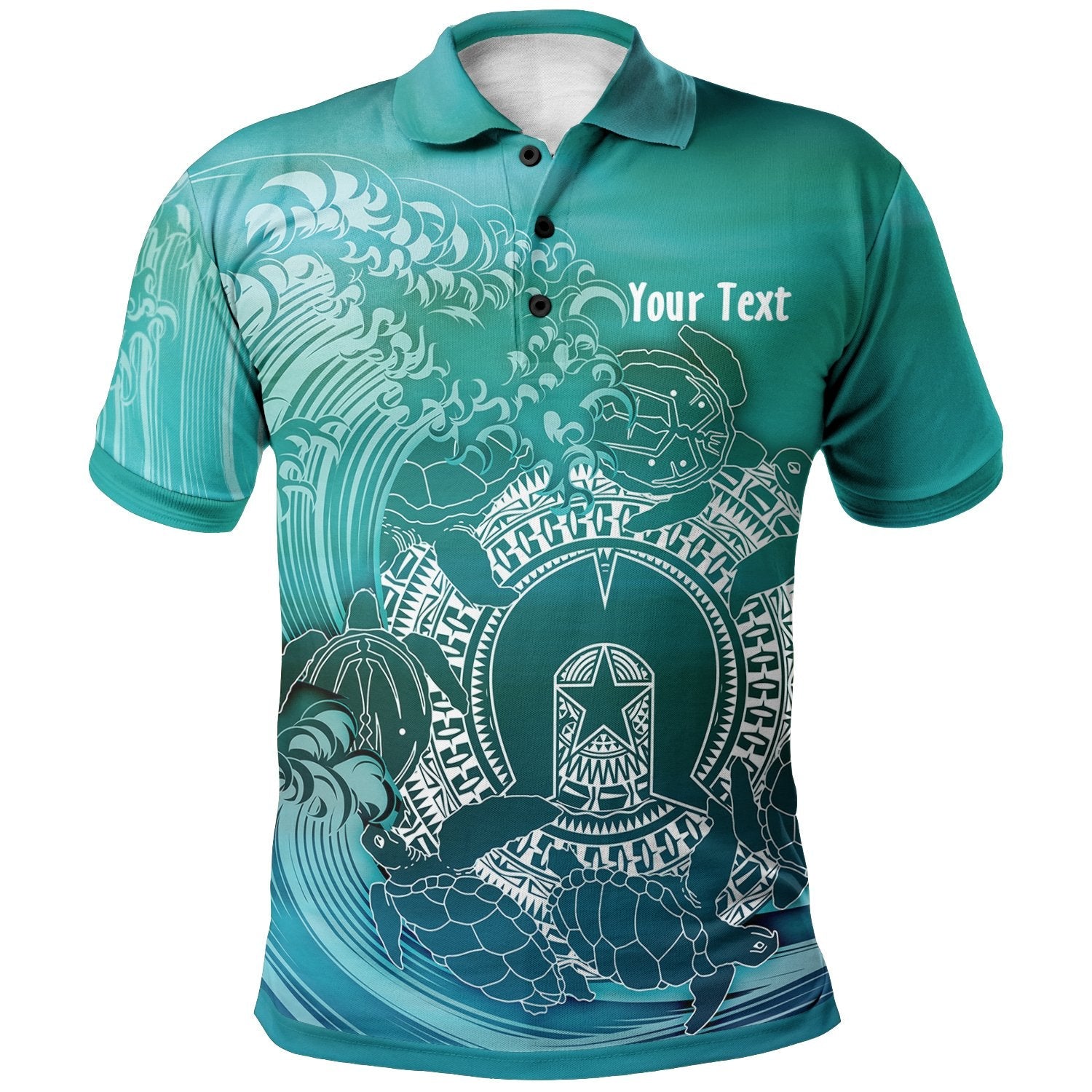 customaboriginal-polo-shirt-torres-strait-islands-in-wave