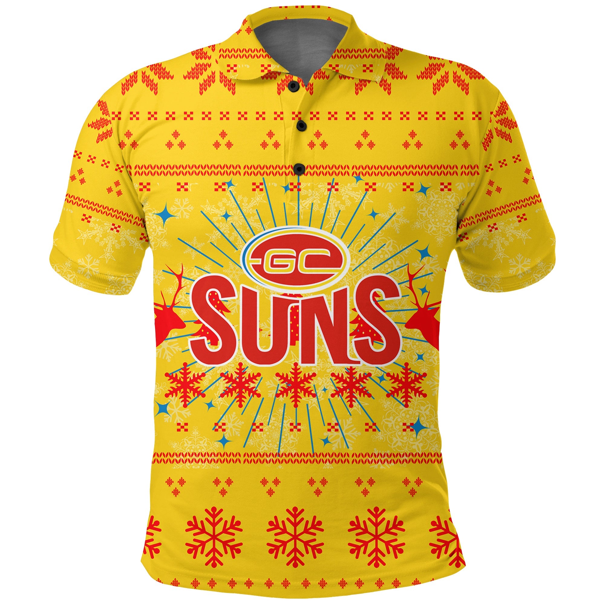 gold-coast-suns-polo-shirt-christmas-ugly-style