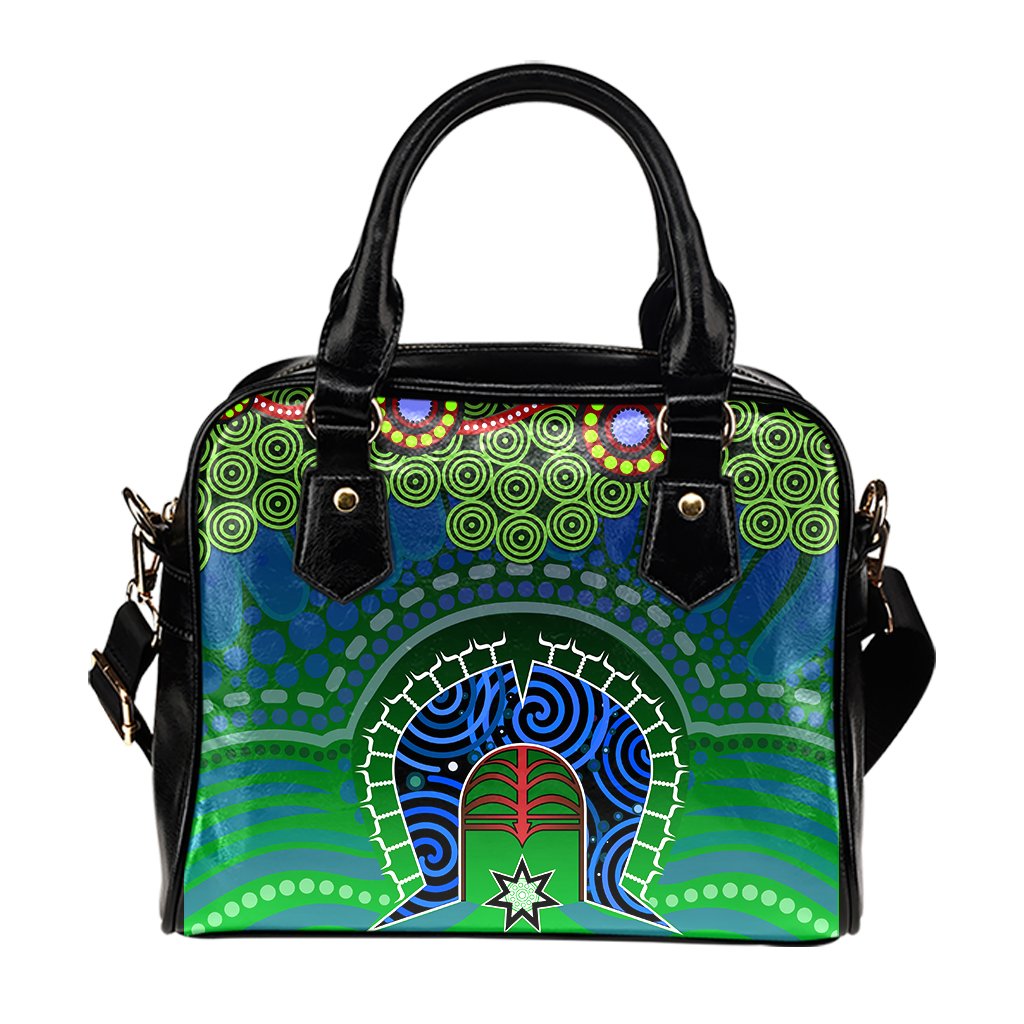 Torres Strait  Shoulder Handbag - Dhari And Dot Patterns - Vibe Hoodie