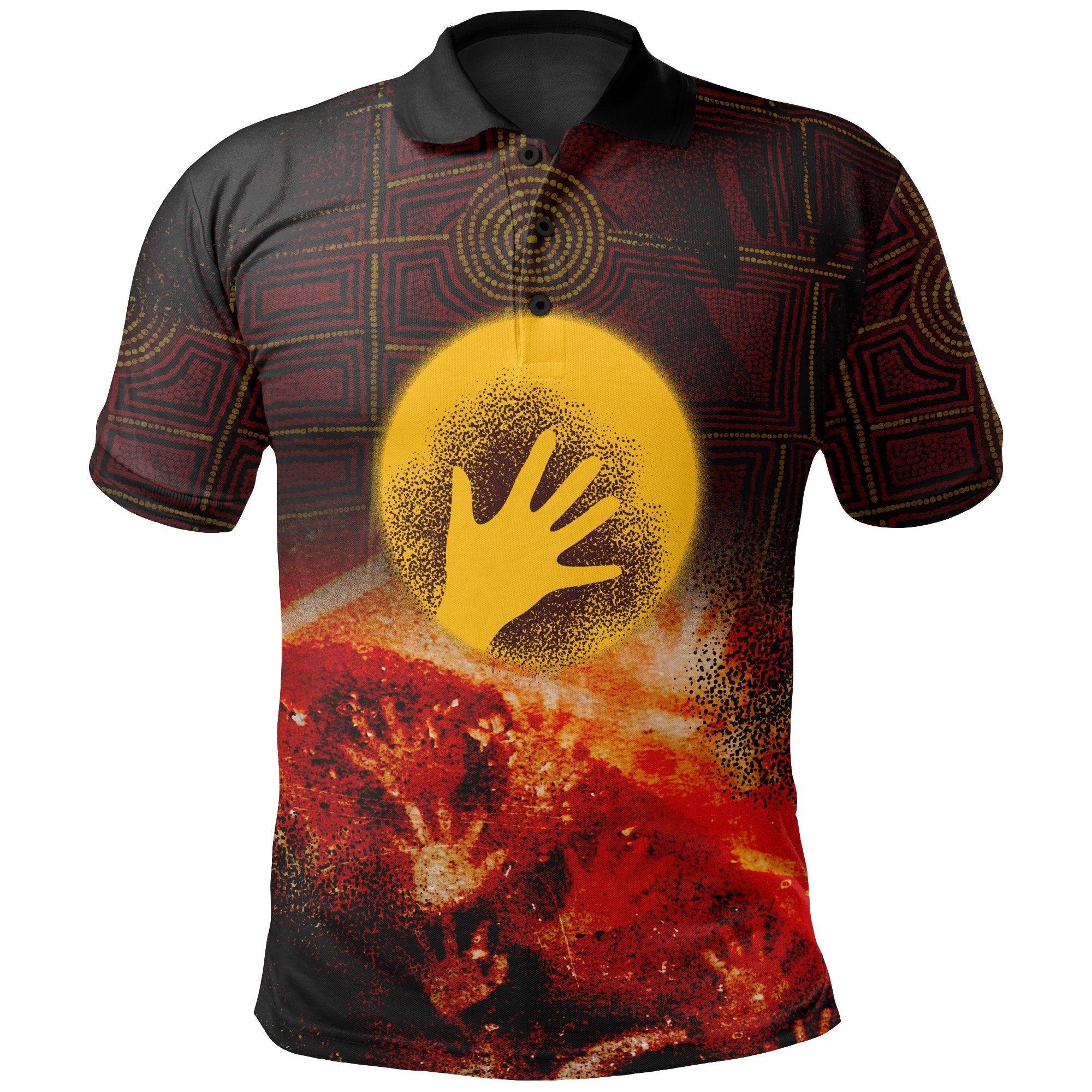 aboriginal-polo-shirt-indigenous-flag-hand-art