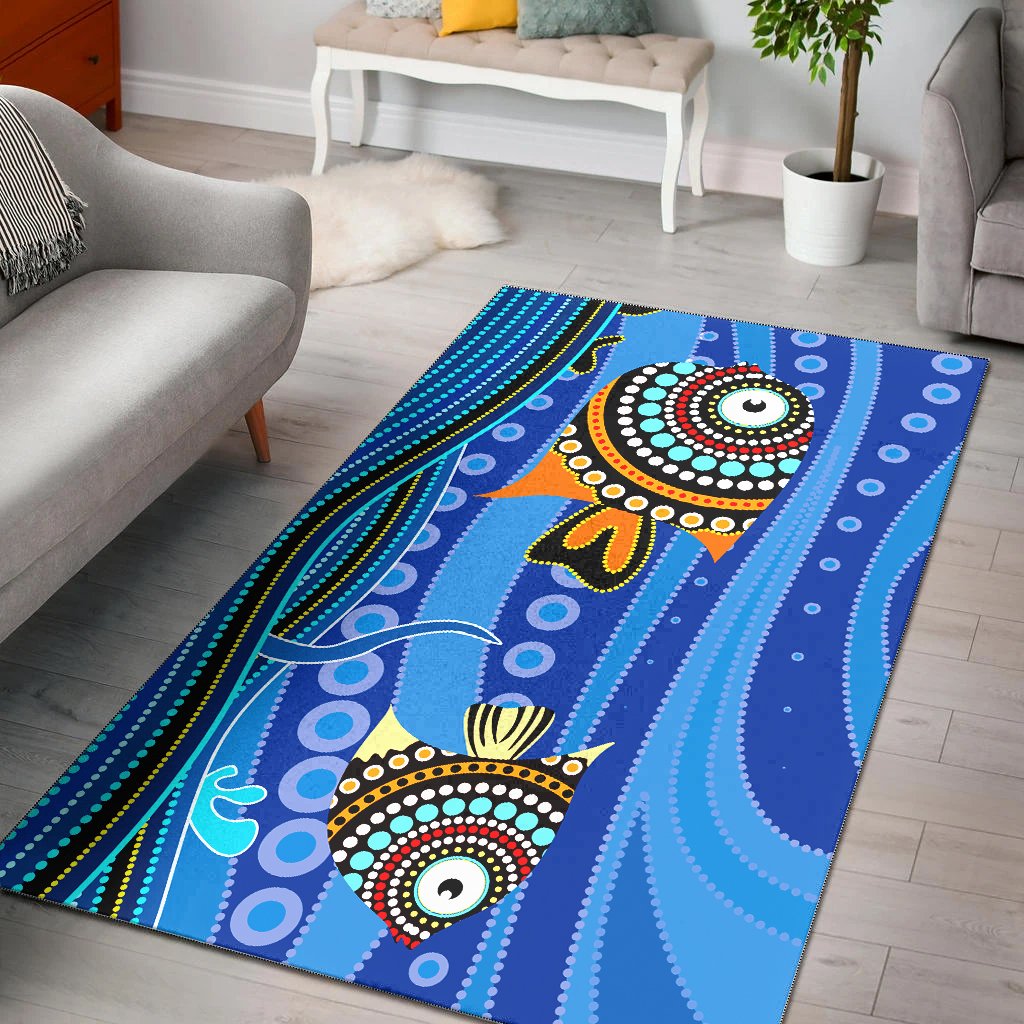 aboriginal-area-rug-dreamtime-fish-aboriginal-style-1