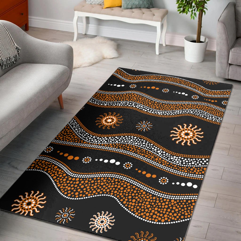 aboriginal-area-rug-aboriginal-pattern-black-style