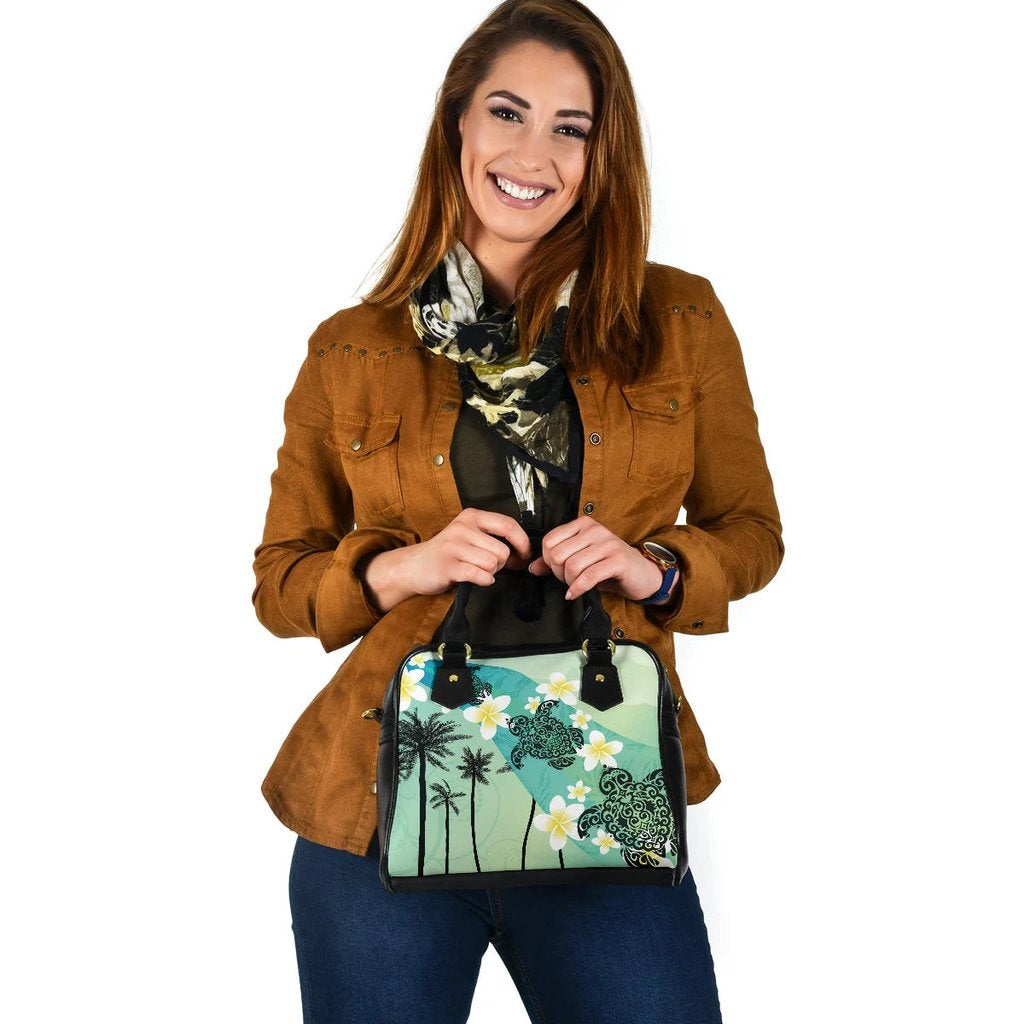 Plumeria Sea Turtle Shoulder Handbag - Vibe Hoodie