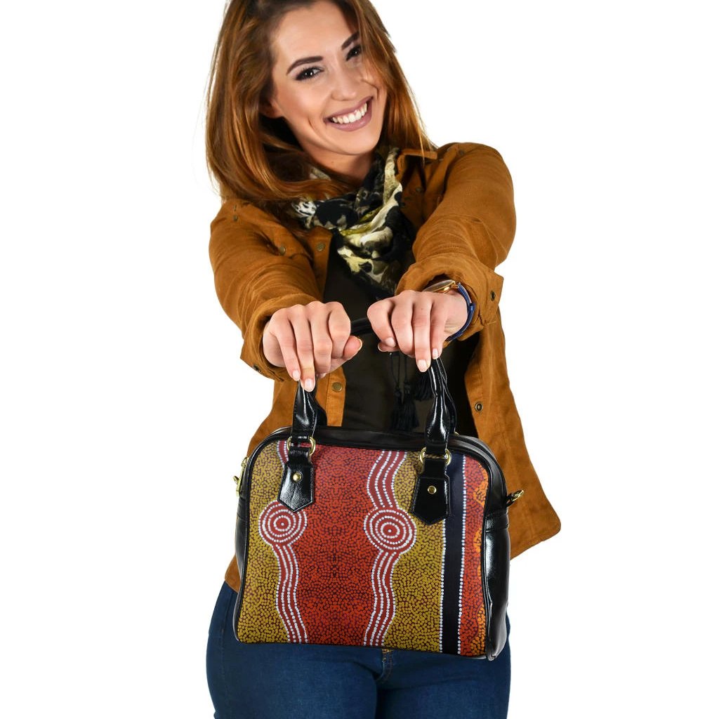 Shoulder HandBag - Aboriginal Dot Style - Vibe Hoodie