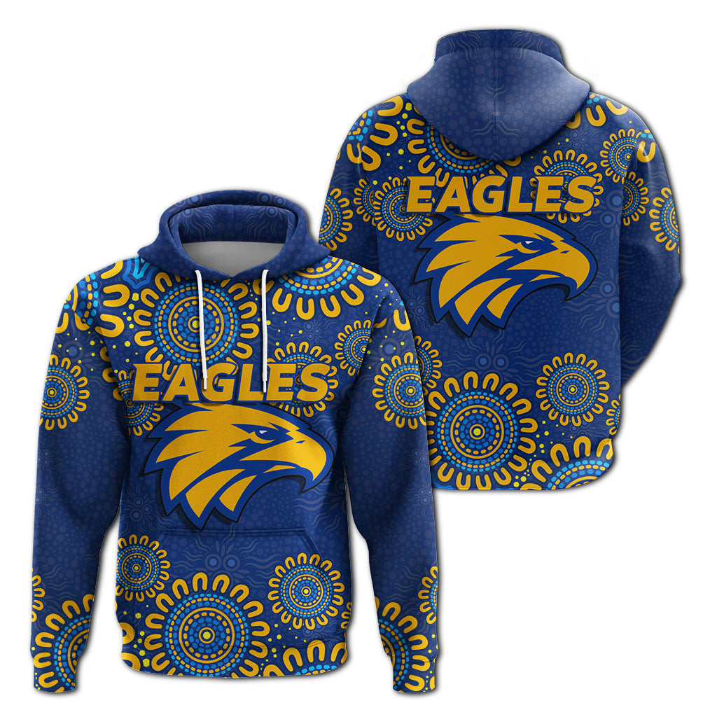 West Coast Eagles Aboriginal Dot Painting Hoodie - LT12