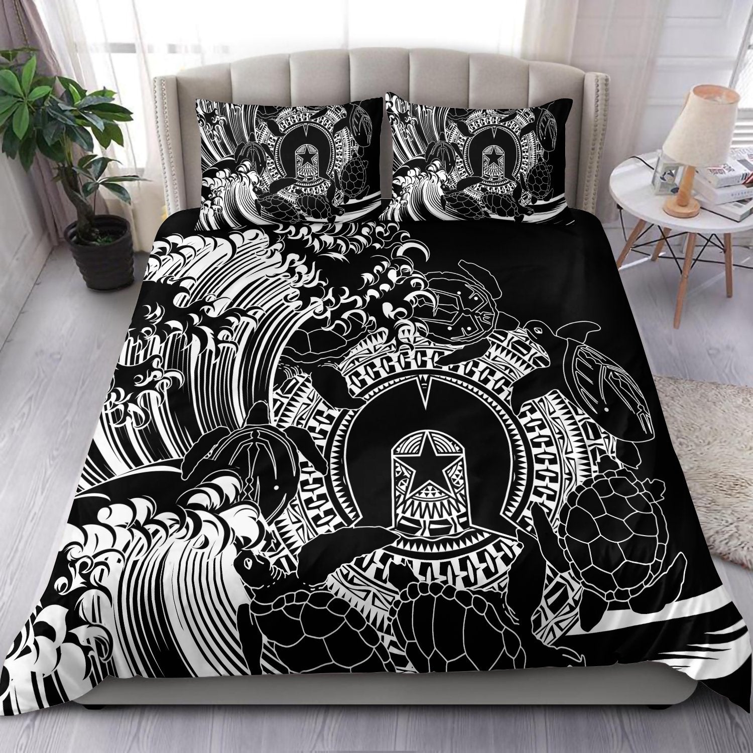 aboriginal-bedding-set-torres-strait-islands-in-wave-black