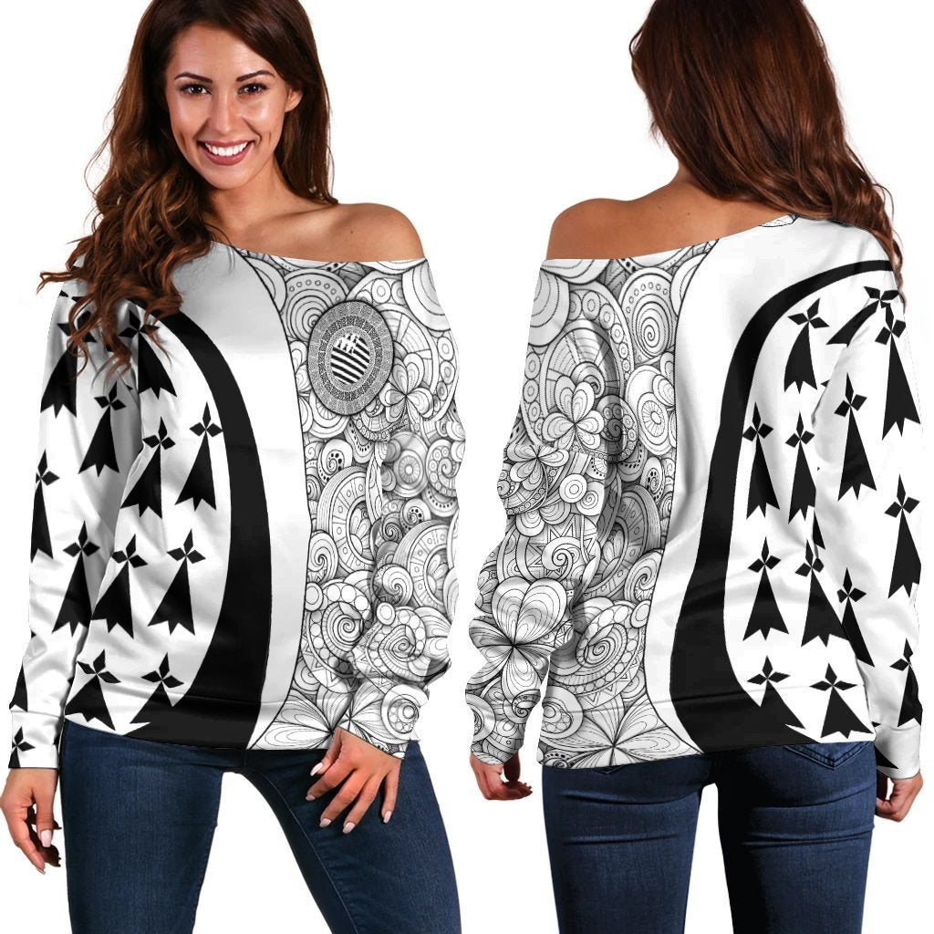 Women Off  Shoulder - Brittany White Style - Vibe Hoodie