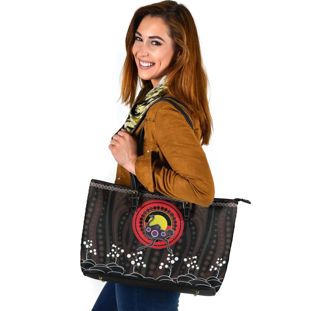 large-leather-tote-bag-ostrich-tribal-pattern-with-aboriginal-flag