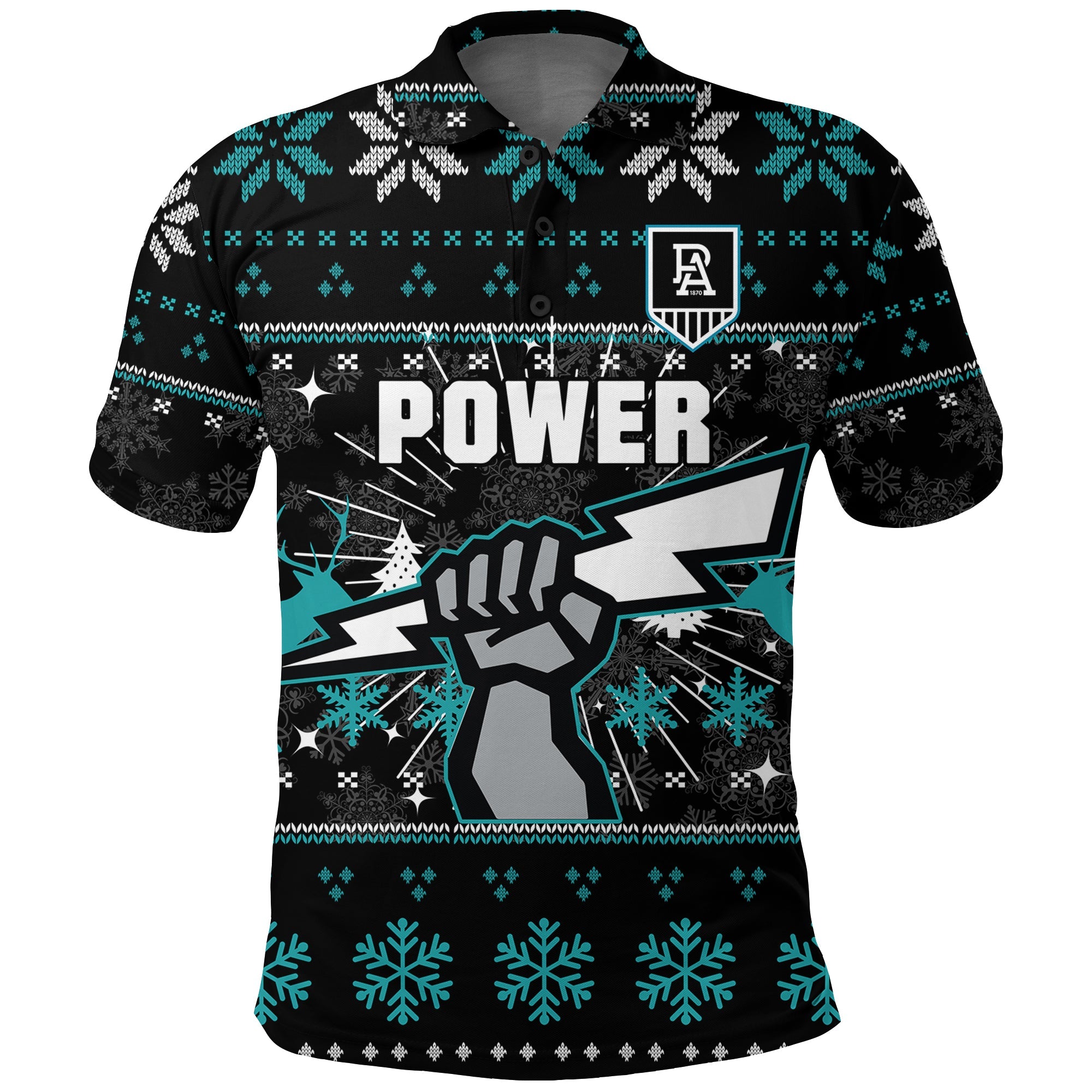 port-adelaide-polo-shirt-christmas-ugly-style