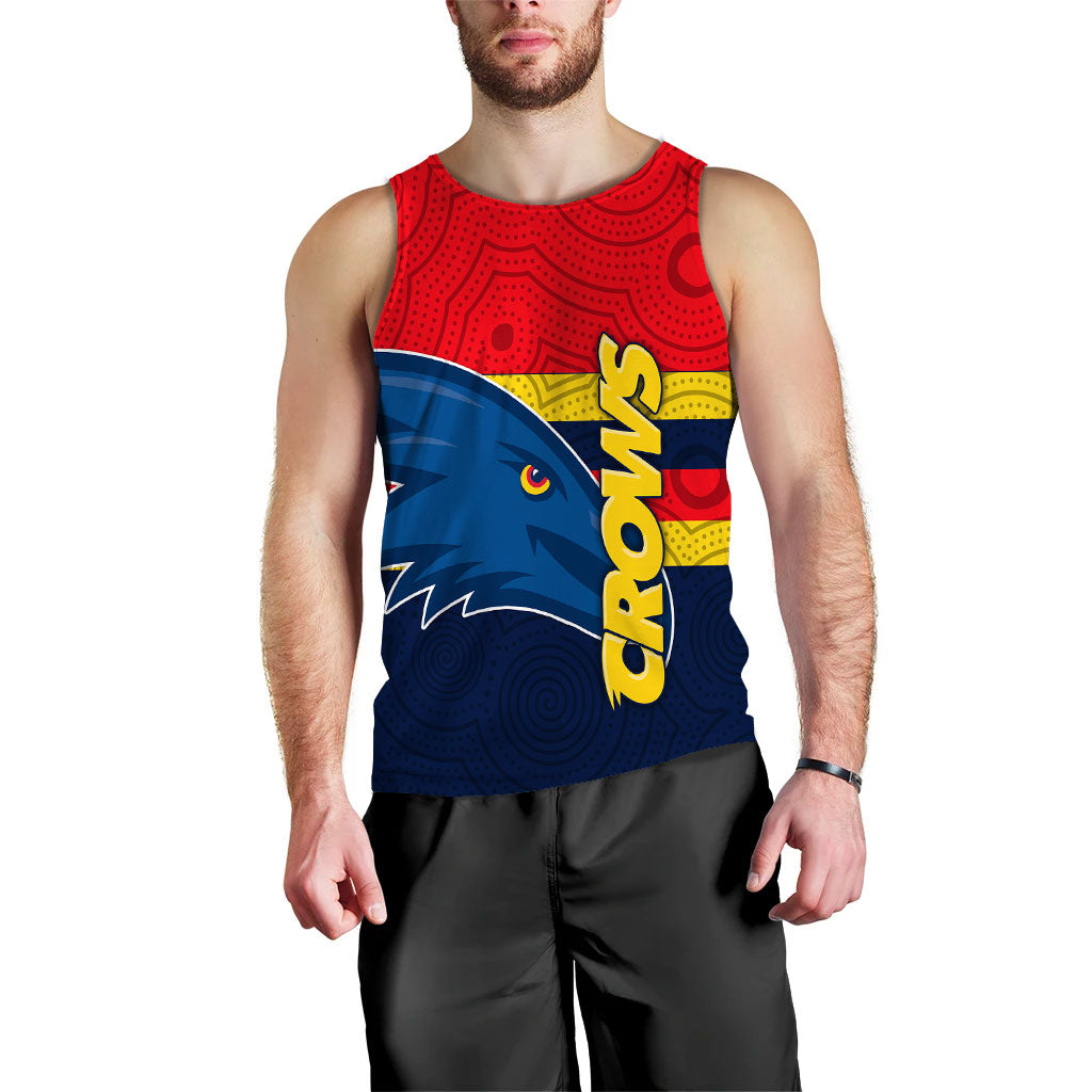 custom-personalised-adelaide-crows-men-tank-top-aboriginal-dot-painting