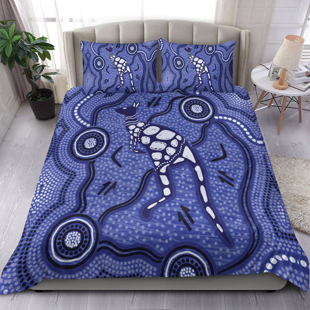 aboriginal-kangaroo-painting-purple-bedding-set