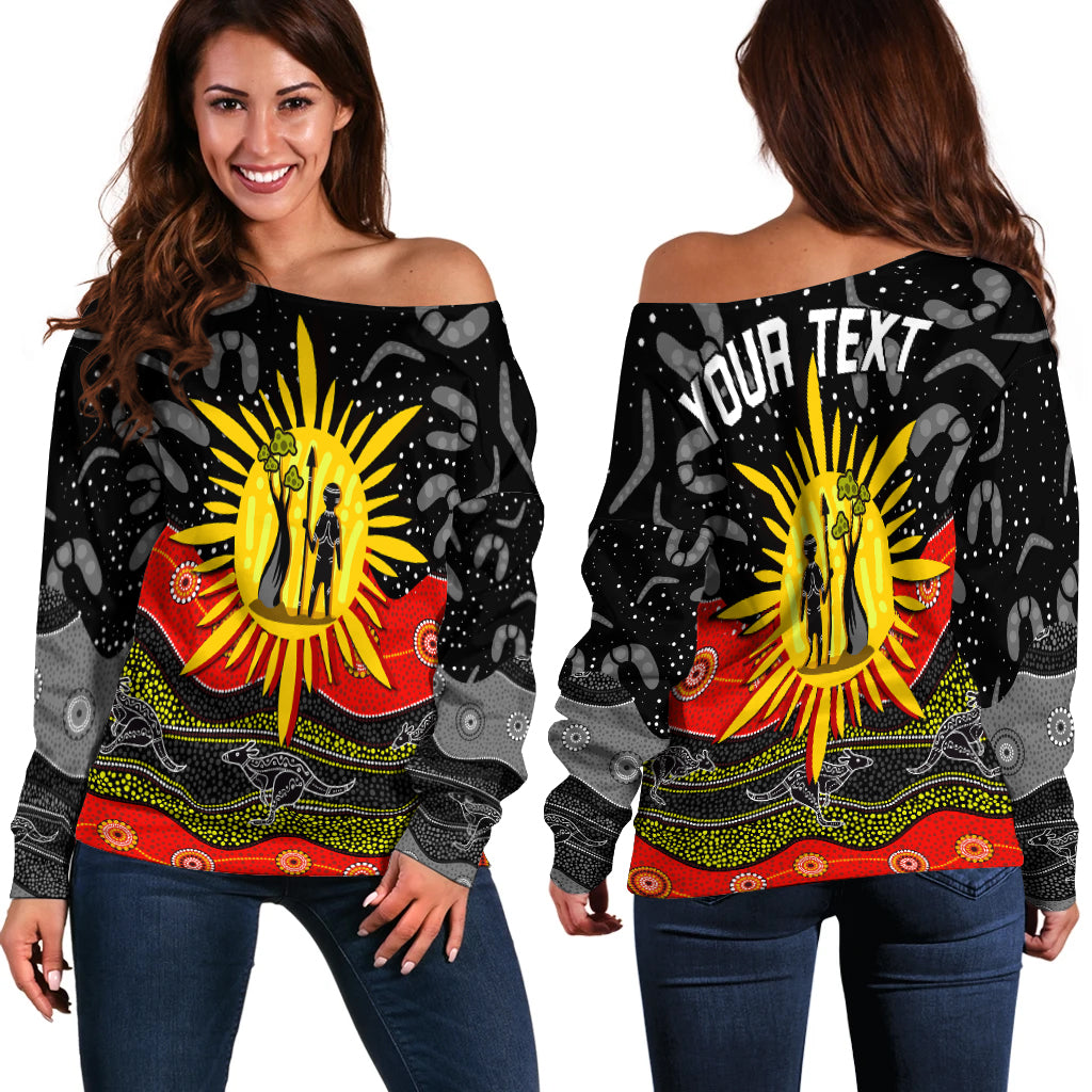 custom-personalised-aboriginal-flag-off-shoulder-sweater-energetic-aussie