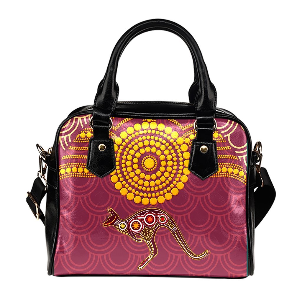 Aboriginal Shoulder Handbag - Aboriginal Kangaroo - Vibe Hoodie