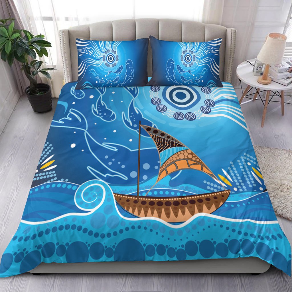 bedding-set-aboriginal-view-sea-with-fish-and-boat