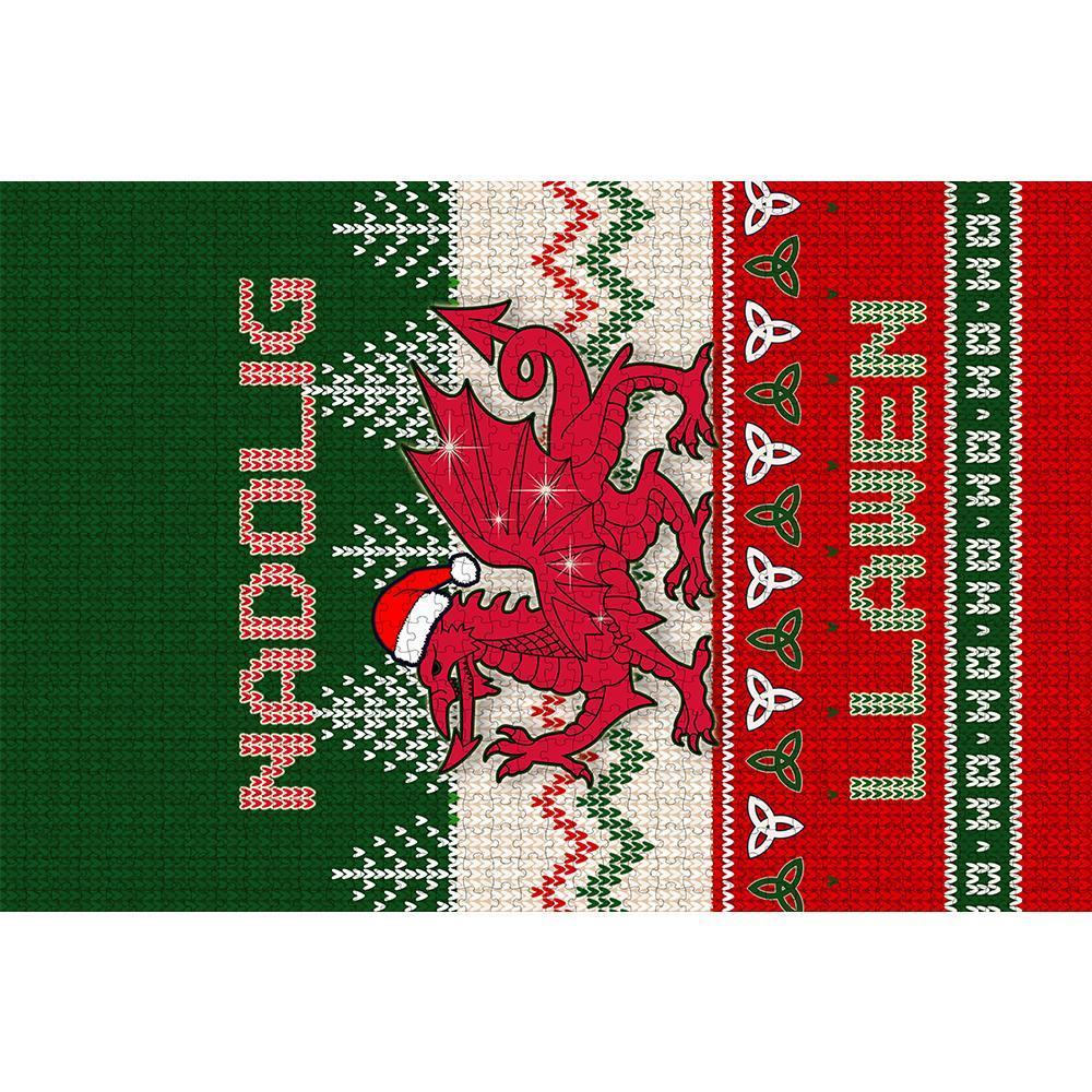 wales-xmas-puzzle-welsh-dragon-nadolig-llawen-ugly-christmas-style-green