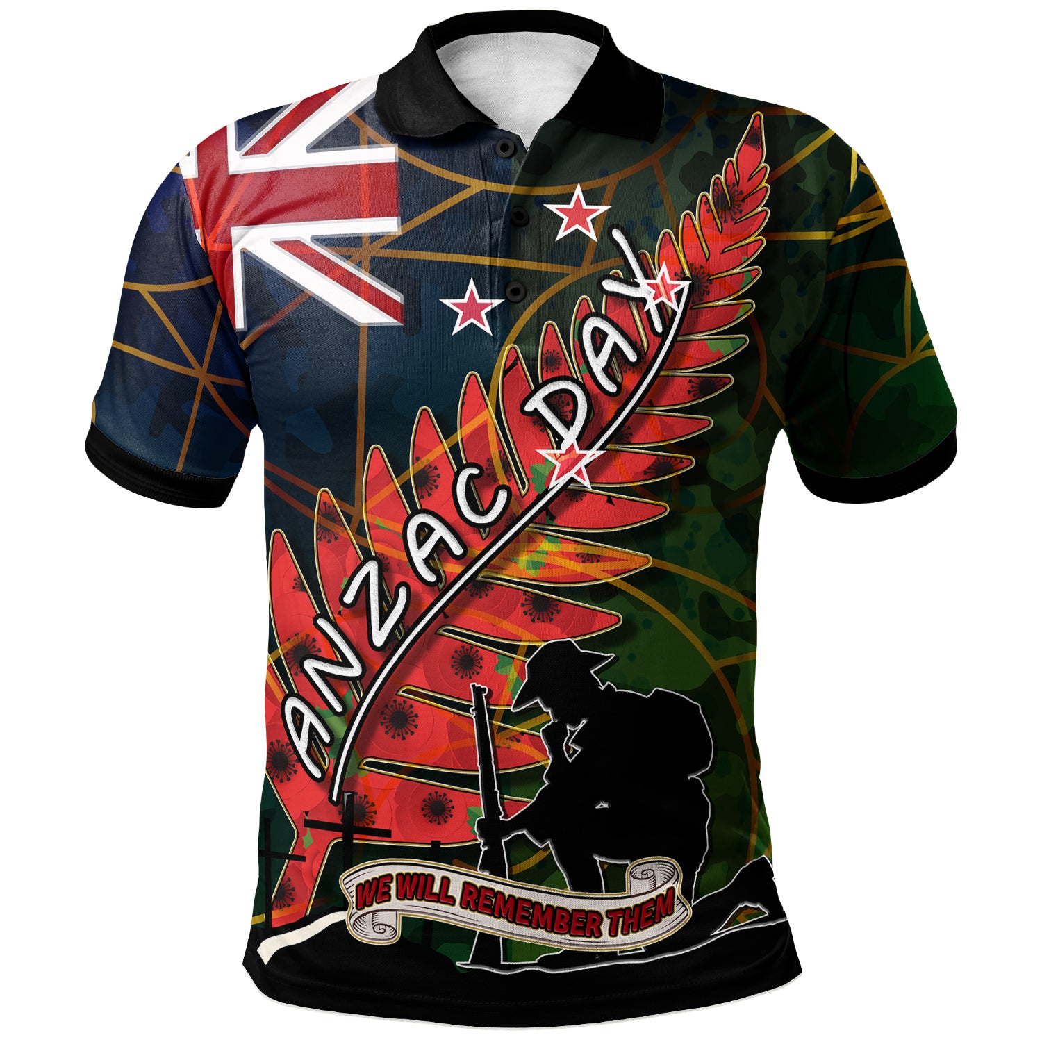 new-zealand-anzac-day-polo-shirt-anzac-day-we-will-remember-them-camouflage-curve-patterns-polo-shirt