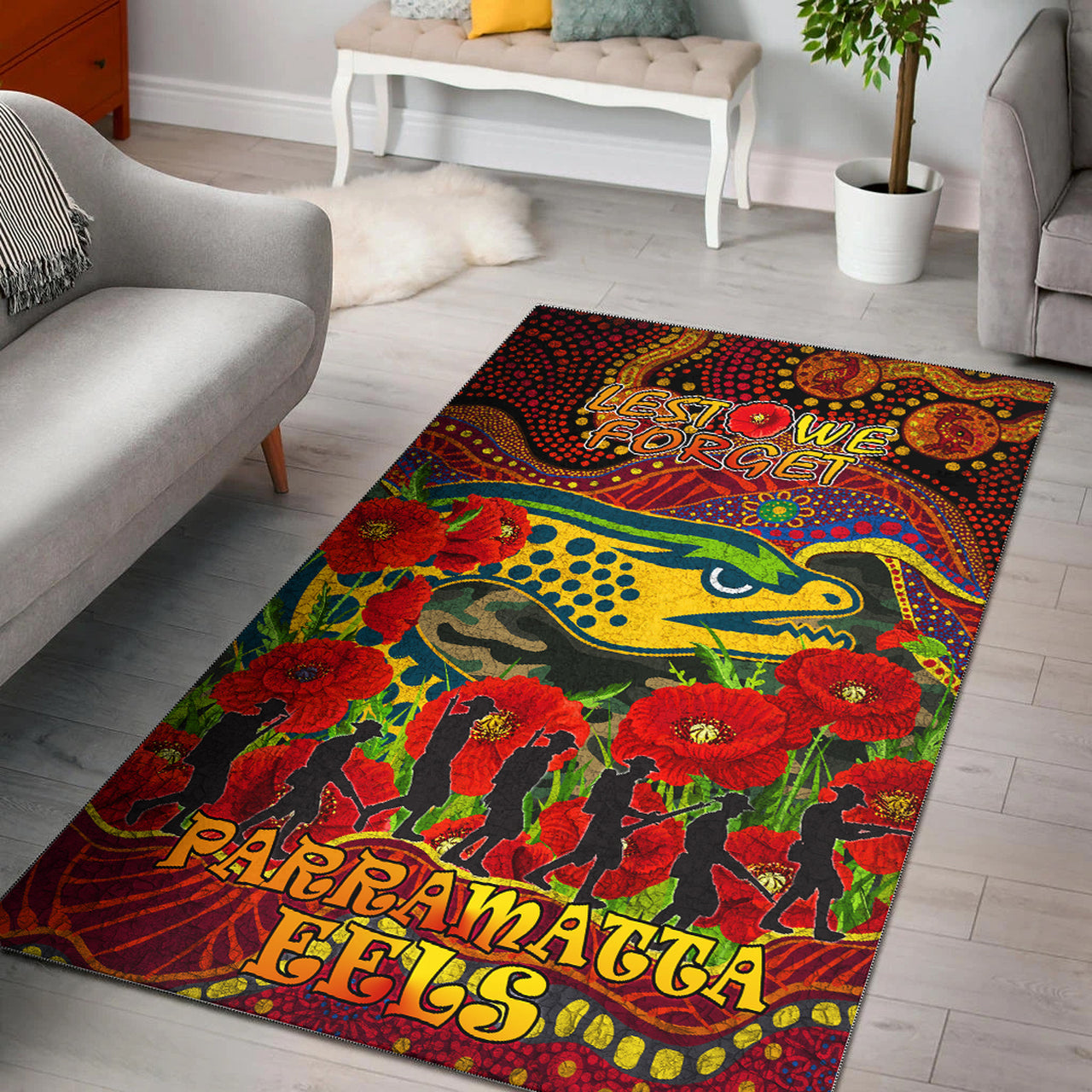 eels-rugby-aboriginal-anzac-day-custom-area-rug-lest-we-forget-eels-with-poppy-flower