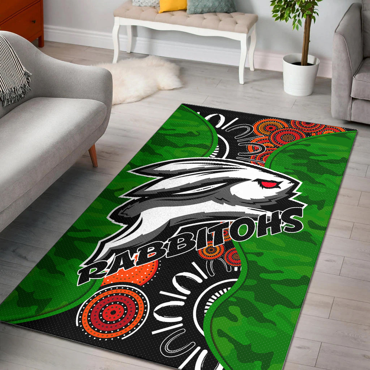 rabbitohs-rugby-area-rug-custom-rabbitohs-indigenous-energy-area-rug