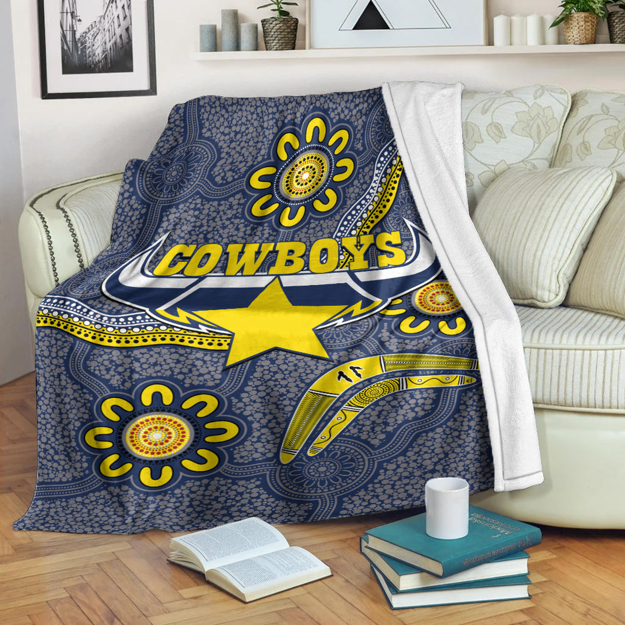 cowboys-rugby-blanket-aboriginal-boomerang-cowboys-blanket