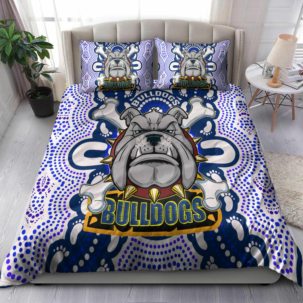 bulldogs-rugby-indigenous-bedding-set-canterbury-bankstown-super-berries-aboriginal-footprint