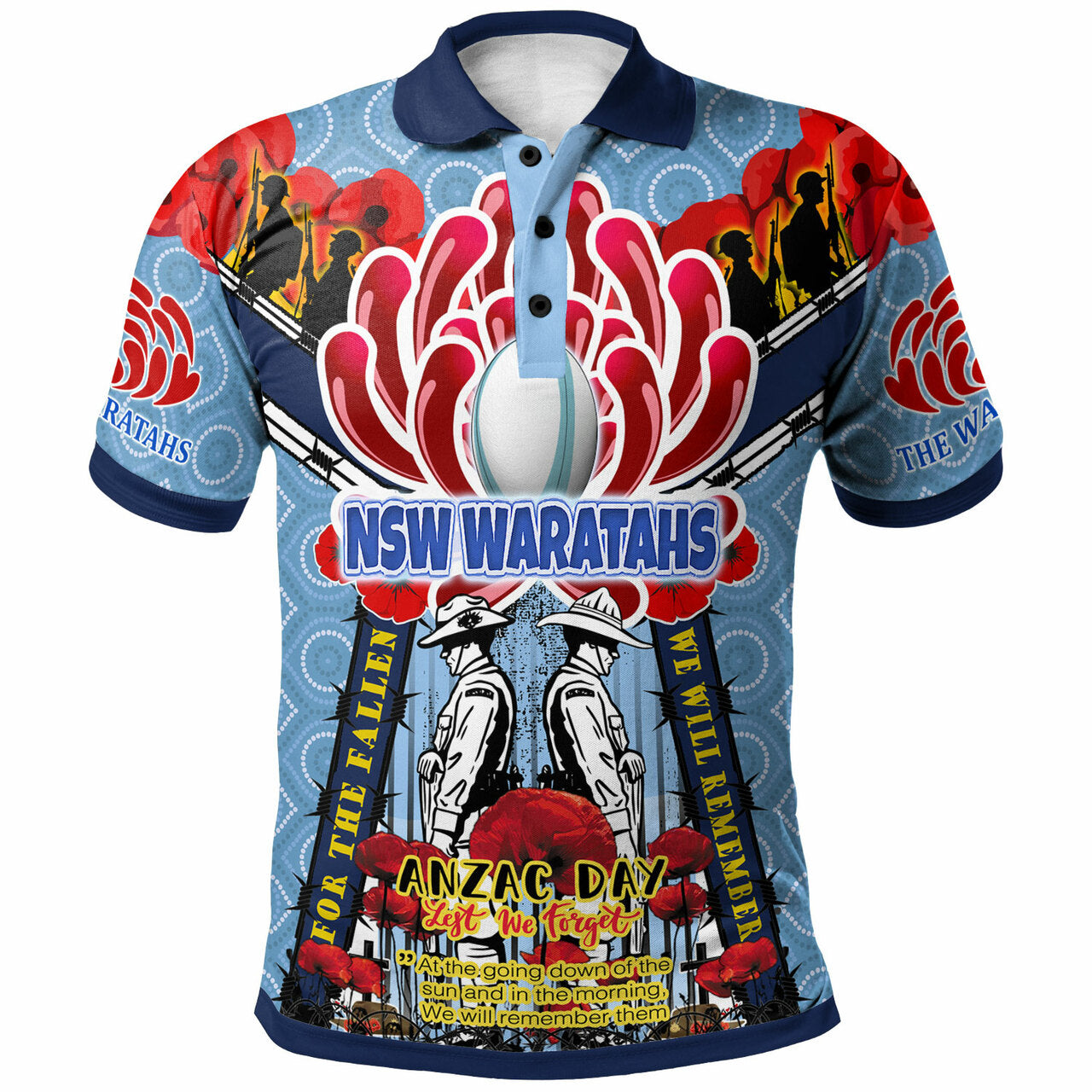 waratahs-rugby-custom-anzac-day-polo-shirt-remembrance-nsw-waratahs-with-indigenous-patterns-and-poppy-flower