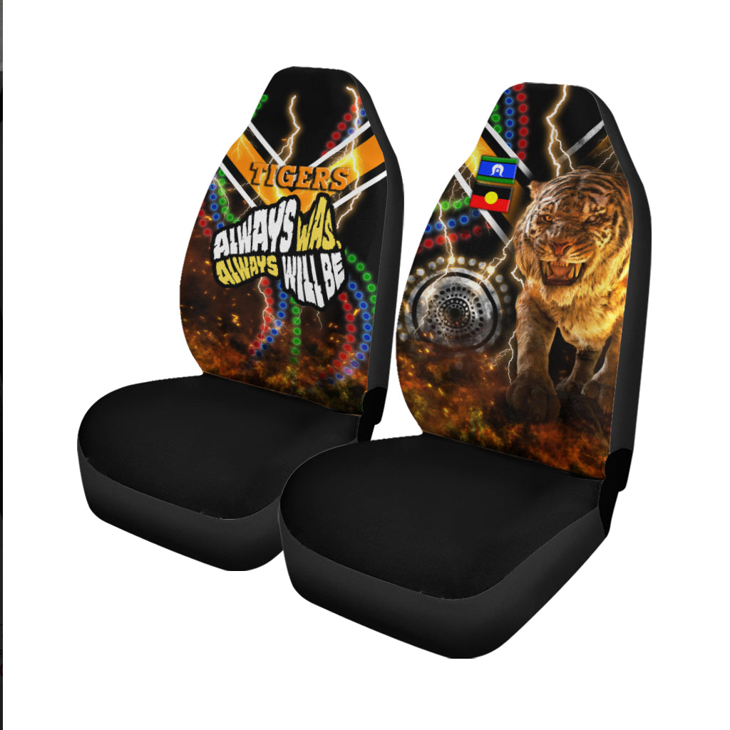 wests-tigers-naidoc-week-car-seat-covers-version-aboriginal-tiger-3d