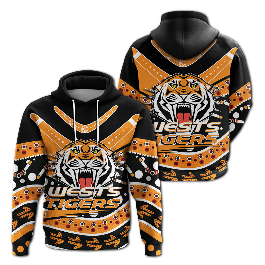 Wests Tigers Hoodie - Aboriginal Dot Painting - LT12