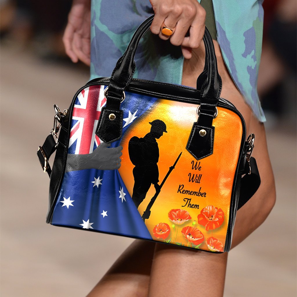 Anzac Shoulder Handbag - We Will Remember Them Ver02 - Vibe Hoodie