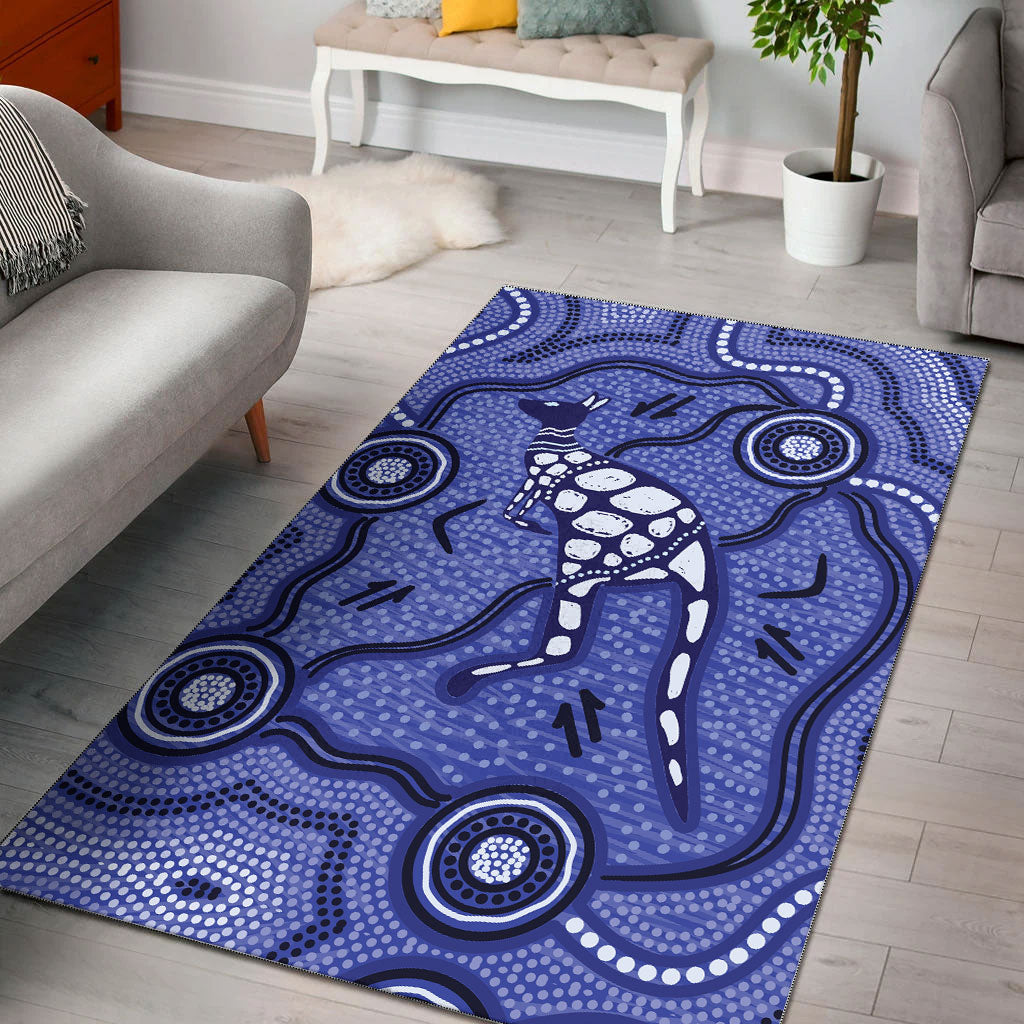 aboriginal-kangaroo-painting-purple-area-rug