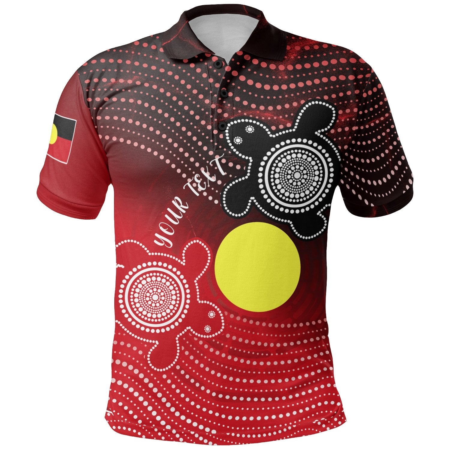 custom-aboriginal-polo-shirts-indigenous-circle-dot-painting-style