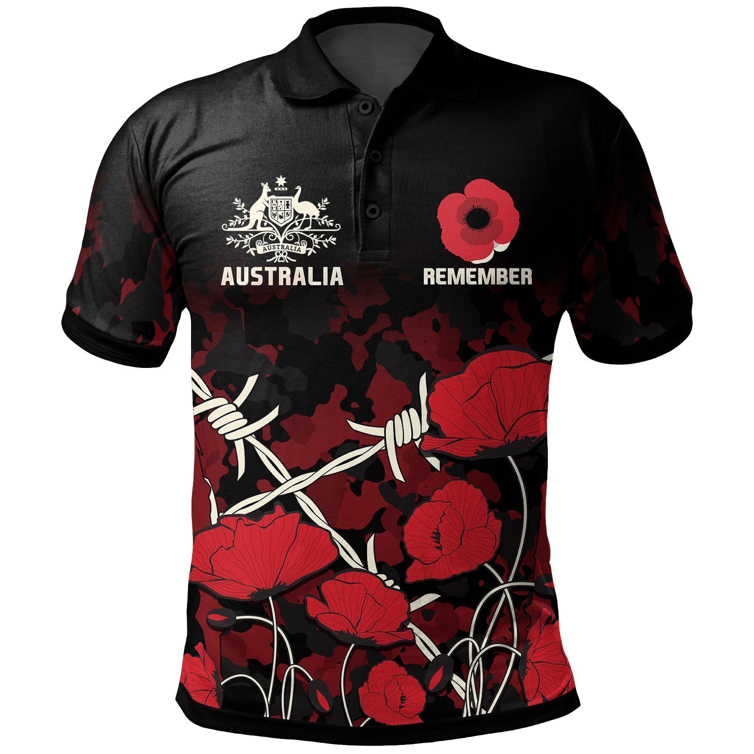 anzac-polo-shirt-anzac-with-remembrance-poppy-flower