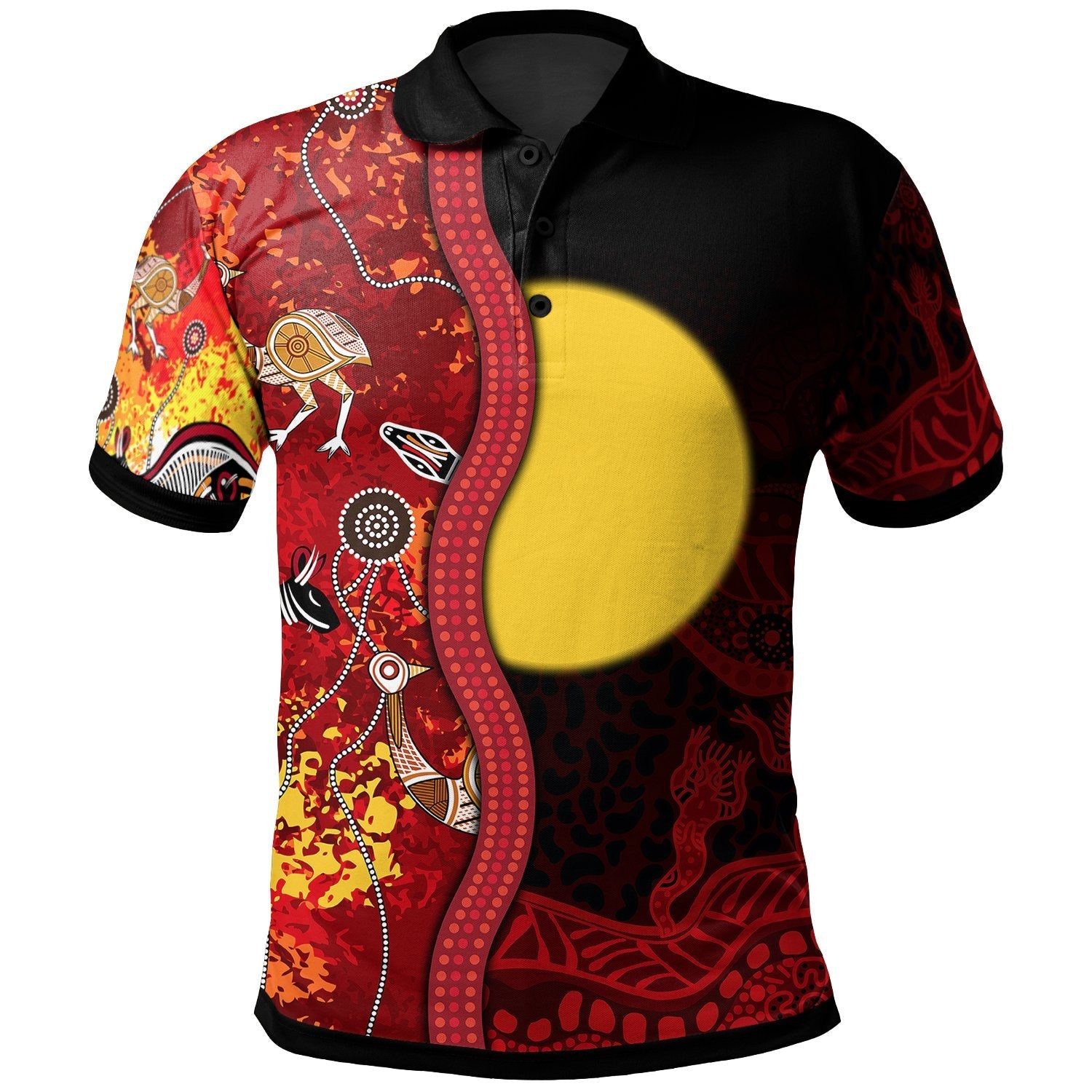 aboriginal-polo-shirt-red-indigenous-flag