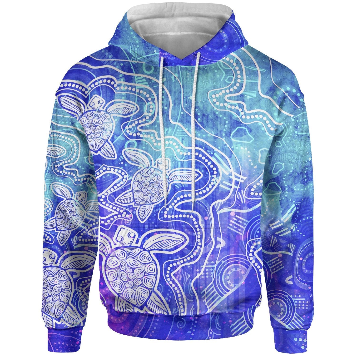 aboriginal-hoodie-sea-turtle-with-indigenous-patterns-blue