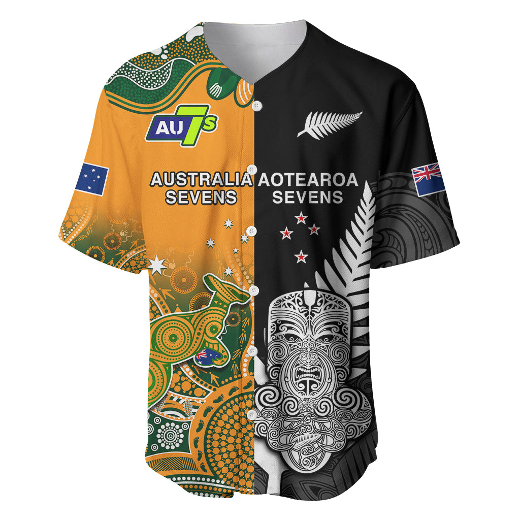 cusotm-personalised-aussie-and-aotearoa-rugby-7s-kangaroos-mix-tiki-fern-baseball-jersey