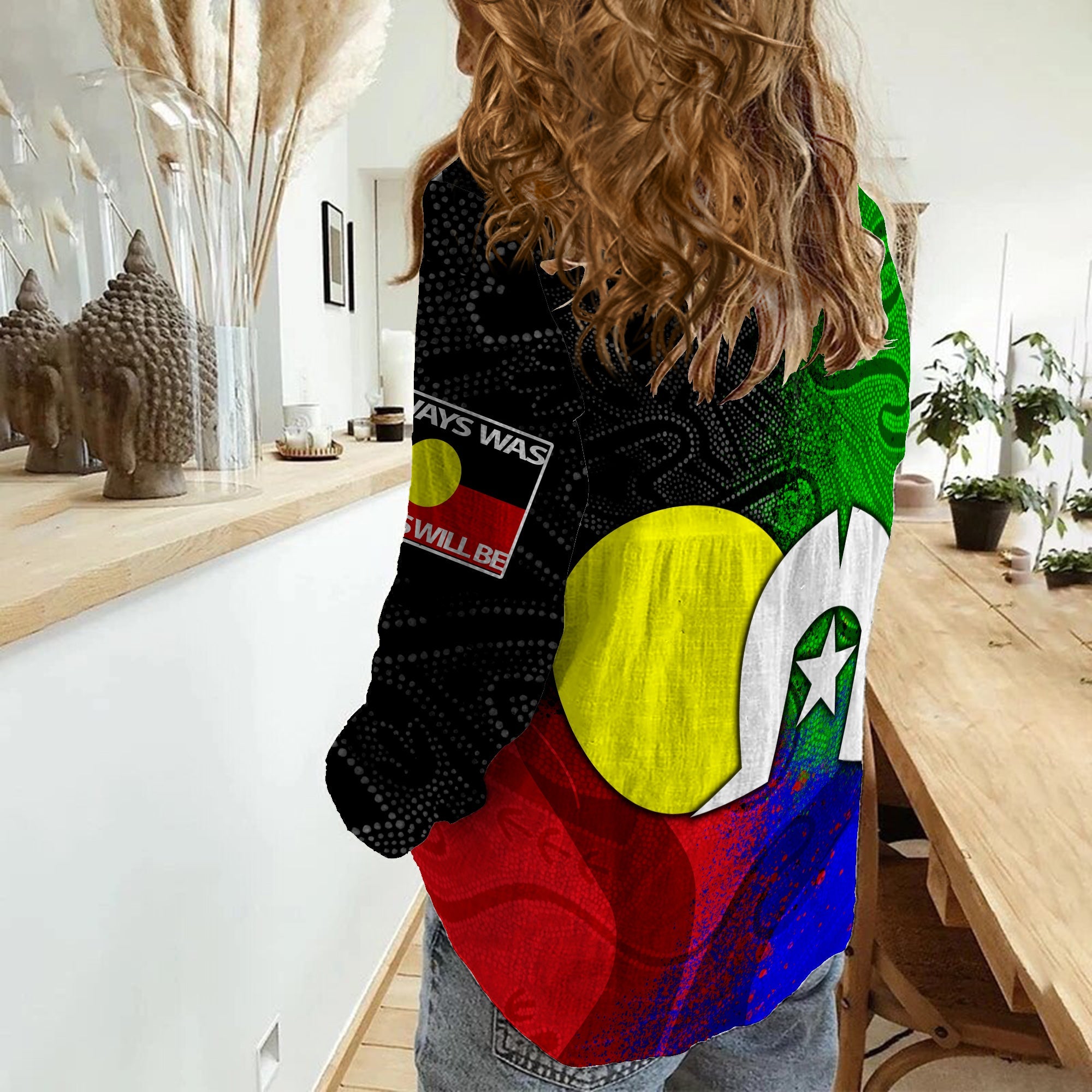 women-casual-shirt-australia-naidoc-week-indigenous-flag-style